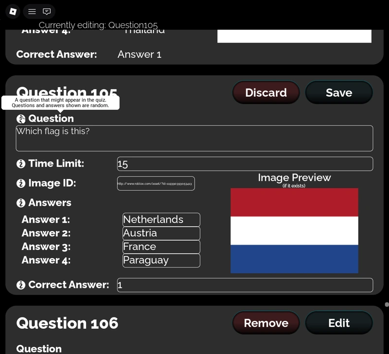 Extension showing Listening Data stats